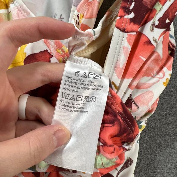 Denim & Co. Beach Handkerchief Hem Tankini with Brief Multicolor Size 2 - Picture 8 of 11